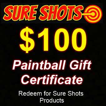 $100 Paintball Gift Card by Sure Shots
